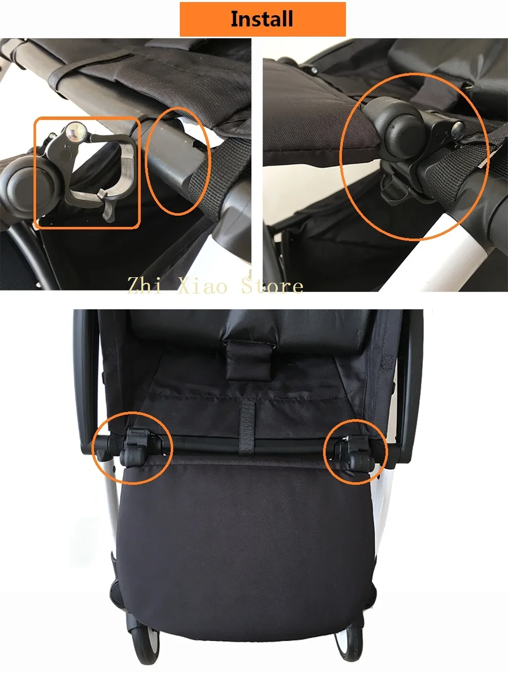 Baby Stroller Armrest 21cm Extend Footboard Leather Bumper and Hook For Stroller Babyzen Yoyo 2 YuYu Vovo Accessories Handrest baby stroller accessories and car seat