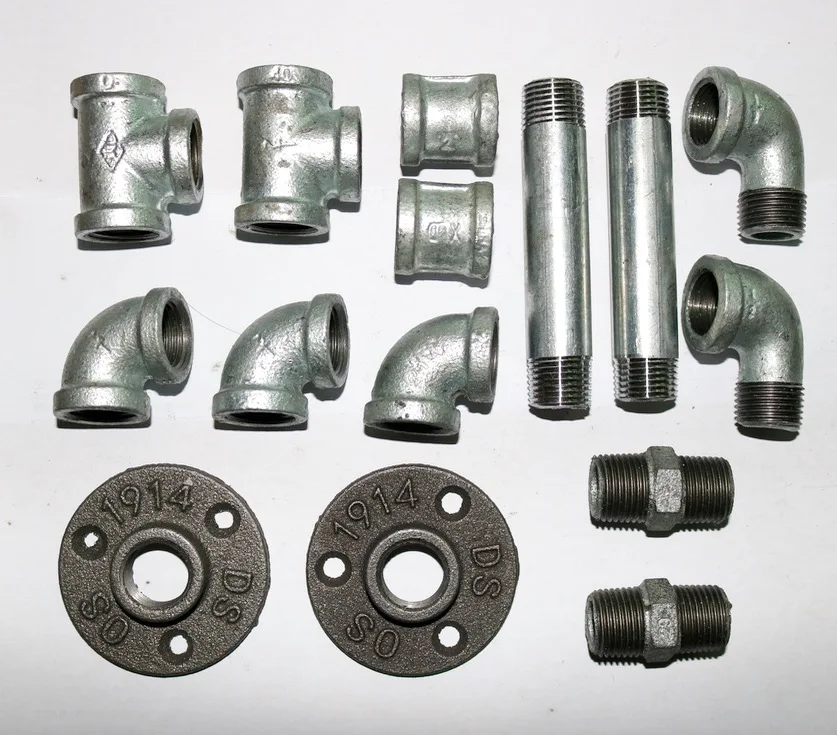 

(DN15 Pipe L:10cm ID:20MM ) DIY Industrial Pipe Flange Base Furniture Accessories Wall Shelves Parts Pipe Elbow Connector
