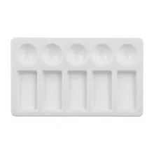 Elecool 1 шт. Прочная прямоугольная форма Акварельная палитра белая Палитра для рисования легкая чистка Нэйл арт, рисование на ногтях инструмент