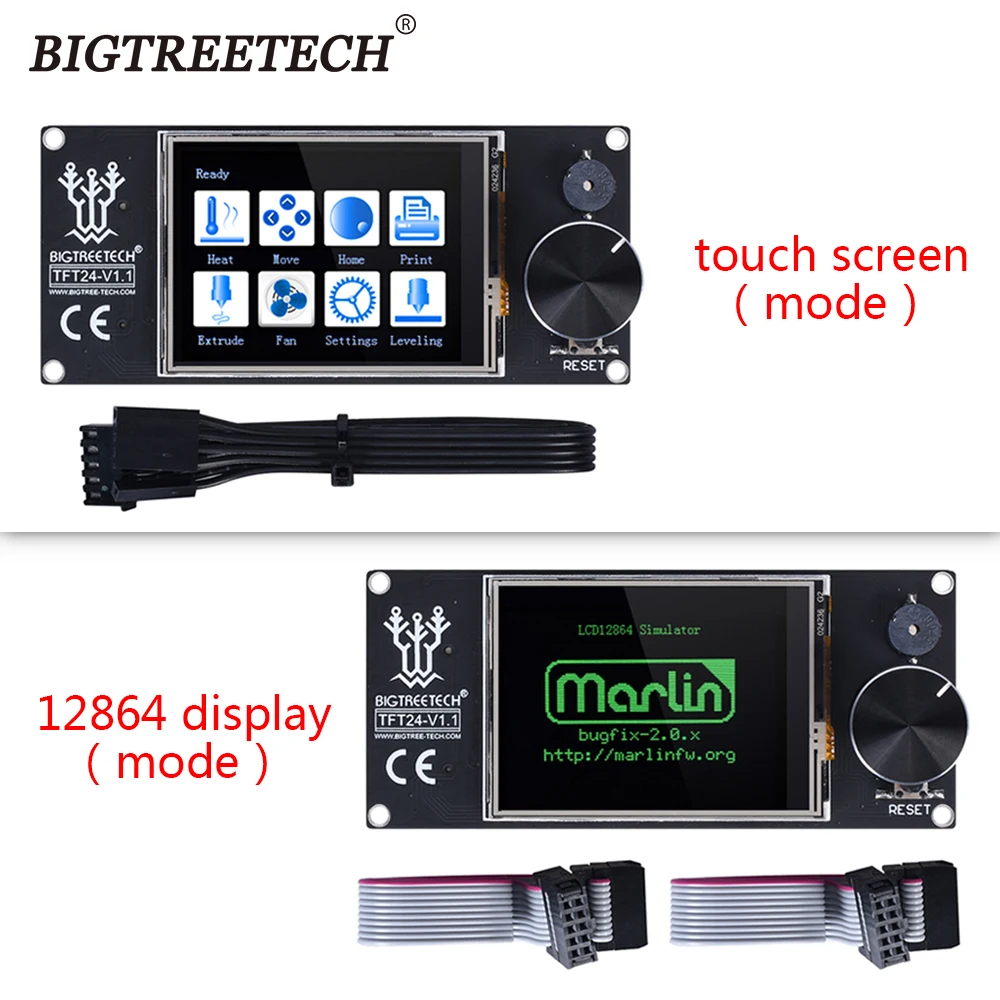 Controlador inteligente de pantalla táctil BIGTREETECH TFT24 V1.1 con 12864 panel de pantalla LCD para MKS SKR V1.3 PRo Ender 3 PRo 3D Board|Accesorios y partes de impresoras 3D| - AliExpress