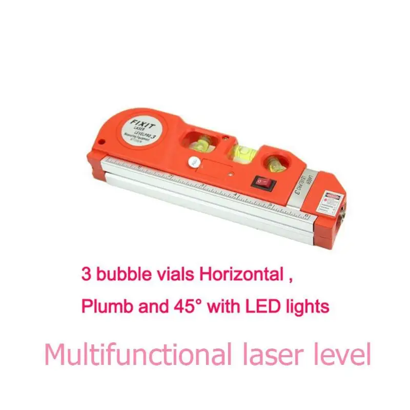 Многофункциональный инфракрасный лазерный уровень линейка горизонтальный метр лента весы измерительный инструмент вертикальное измерительное оборудование