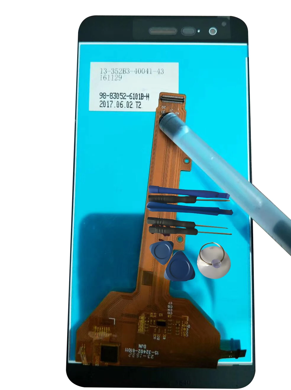 

RYKKZ For 15-32402-61011 LCD Display With Touch Screen Digitizer Assembly Replacement With Tools+3M Sticker
