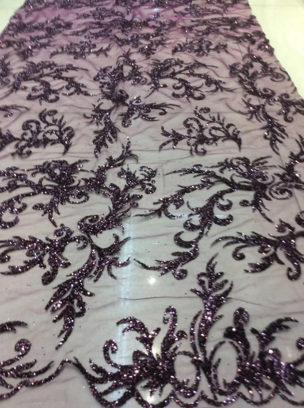 

Best design JIANXI.C-7504 beautiful glued glitter african lace fabric sparkly glitter sequins French tulle lace fabric
