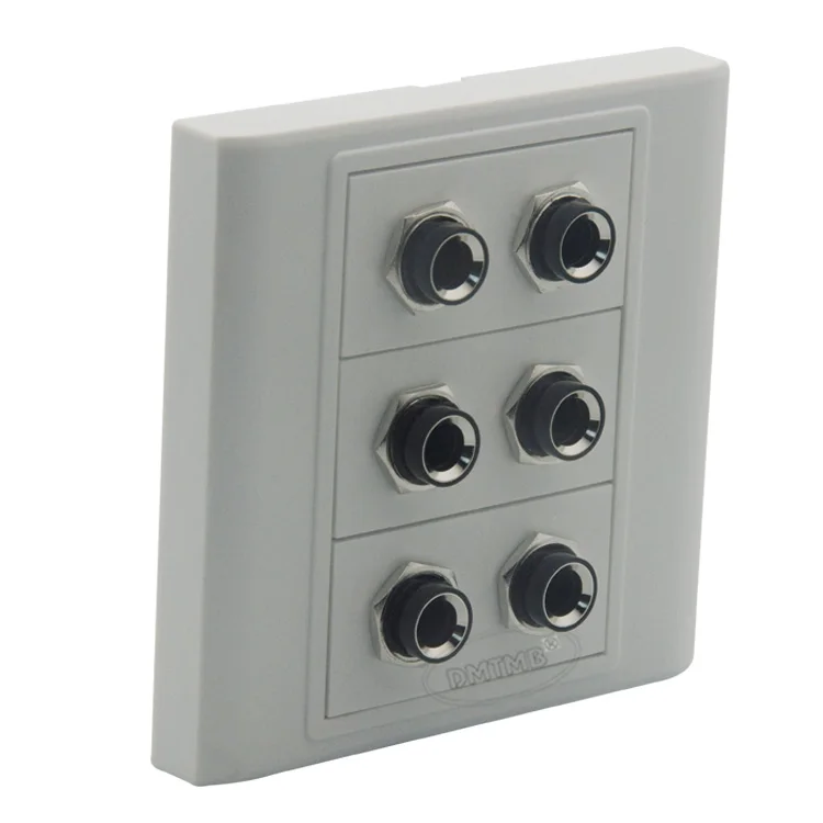 

6 ports 6.35 mike wall plate