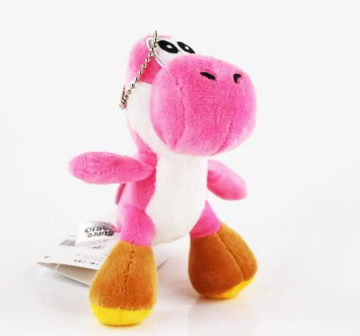 10cm Super Mario Bros Yoshi Stuffed Plush Toys With Keychain Pendant for Children hot 10cm Super Mario Bros Yoshi Stuffed Plush Toys With Keychain Pendant for Children hot