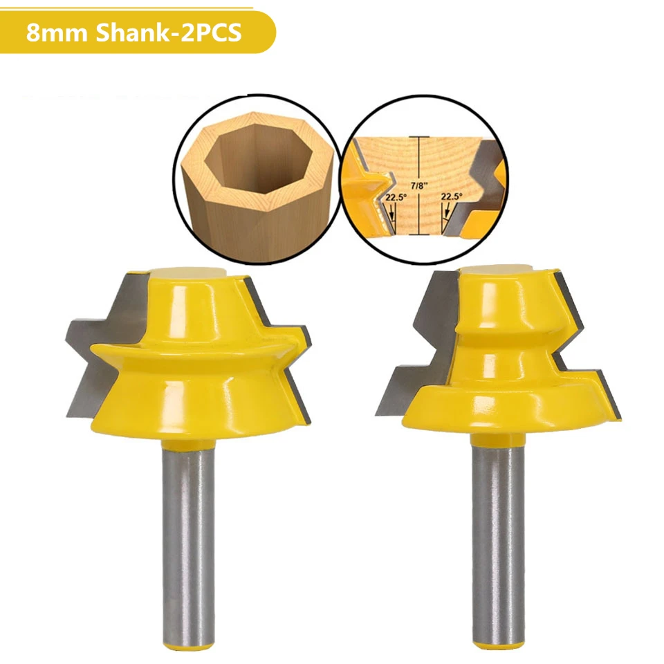 8mm-Shank-2pcs-Woodworking-Router-Bit-engraving-Wood-Milling-Cutter ...
