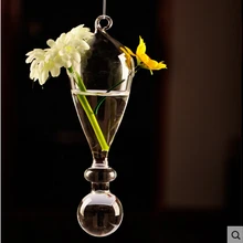 Подвесная стеклянная ваза для цветов