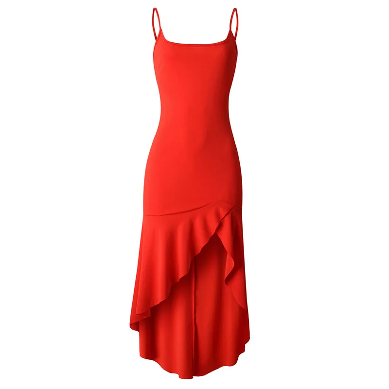 Forefair Spaghetti Strap Ruffle Party Dress Summer Women (7)