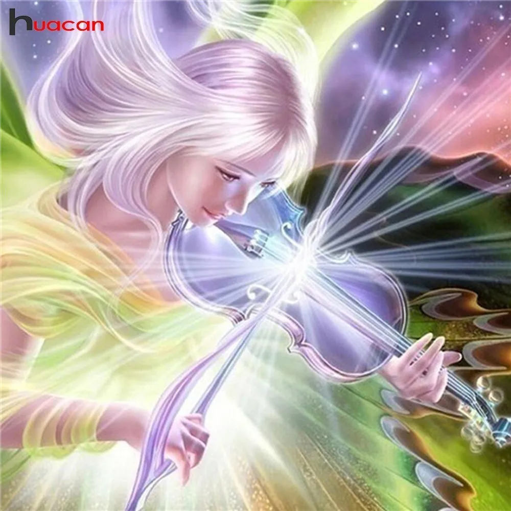 

HUACAN 5D DIY Diamond Painting Cartoon Diamond Embroidery Girl Mosaic Full Square New Arrival Picture Of Rhinestones