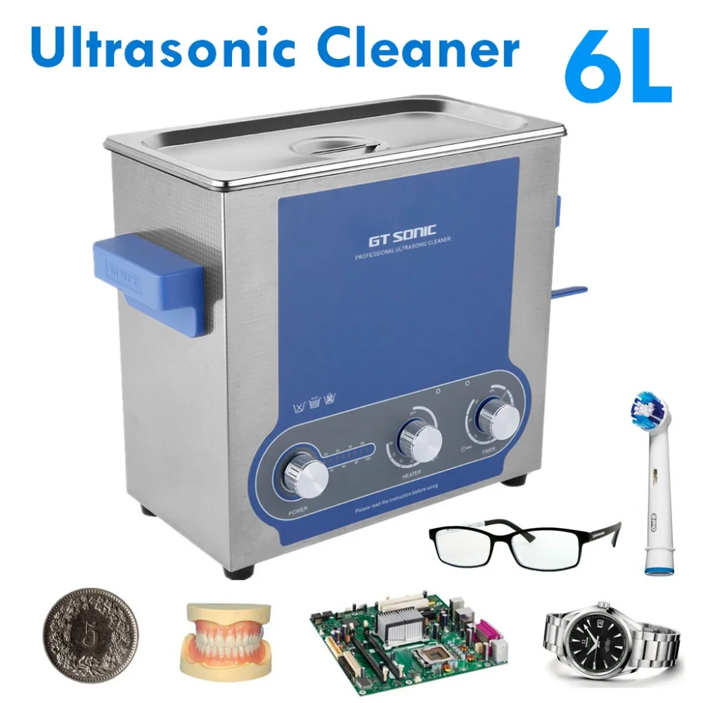 GT SONIC P6 Cleaning Appliances 6L Ultrasonic Cleaner Bath Cleaning