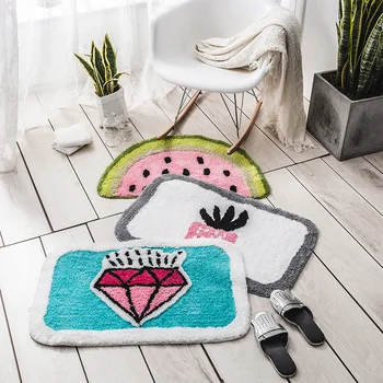 

PAYSOTA Bathroom Carpet Lovely Cartoon Mat Door Toilet Bedroom Absorbent Non-slip Rug Can Be Washable