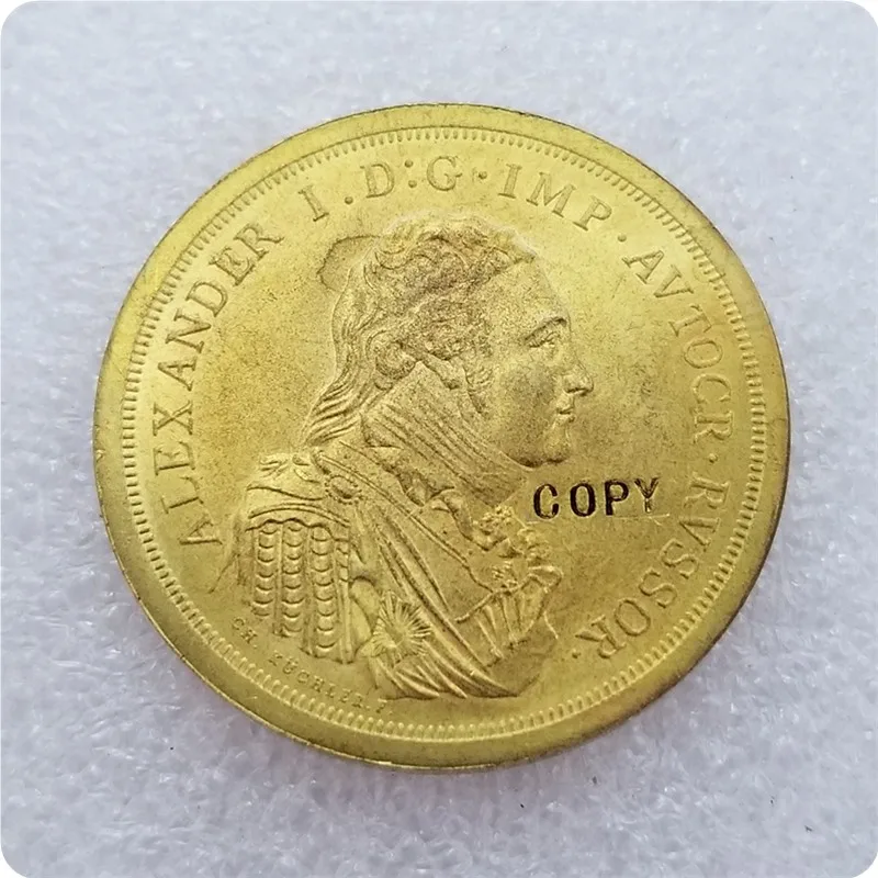 1804 Россия 1 рубль монеты КОПИЯ памятные монеты-копия монеты медаль коллекционные монеты - Цвет: brass