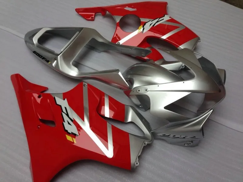 Литье под давлением обтекатель комплект для hd CBR600 F4i 01 02 03 Красный Серебряный Обтекатели набор CBR600 F4i 2001 2002 2003