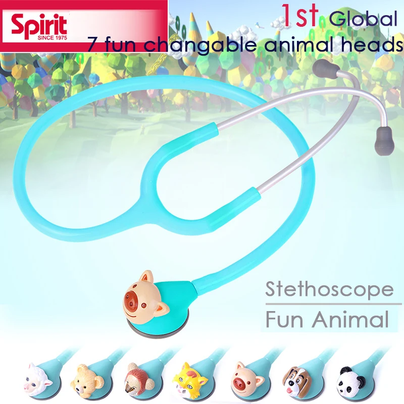 Free Shipping 3D Animated 7 fun Animal single head Stethoscope Free Shipping 3D Animated 7 fun Animal single head Stethoscope