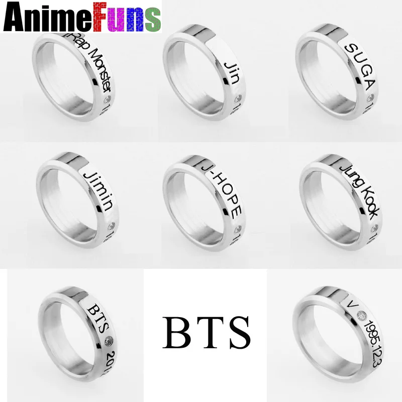 Youpop KPOP BTS Bangtan Boys Album Ring V JIMIN JUNGKOOK K-POP Jewelry Rings Accessories For Men And Women Female Male Boy Girl