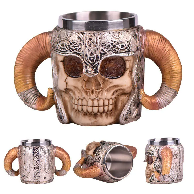 New Style 3D skull shape Cup Game of thrones Coffee Beer Cup Mug 13oz Best Gift For Boyfriend - Цвет: style 2