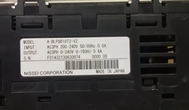

Inverter A-BLPQ010T2-V2 0.2KW 220v , Used one , 90% appearance new , 3 months warranty , fastly shipping