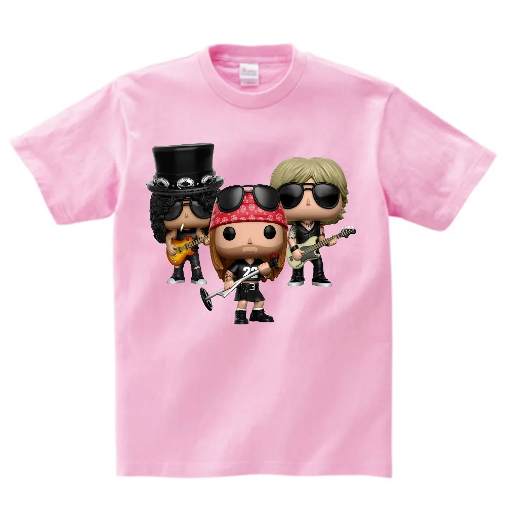 

Roses and Guns T Shirt Band Tops Guns N Roses Clothing Tshirt Children's Funny 2019 Hip Hop High Quality for Boy Girl