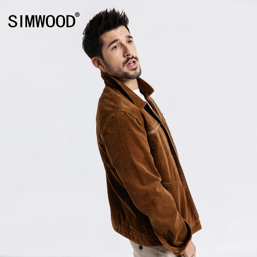 SIMWOOD новинка 2019 куртка для мужчин Весенняя мода повседневные пальто