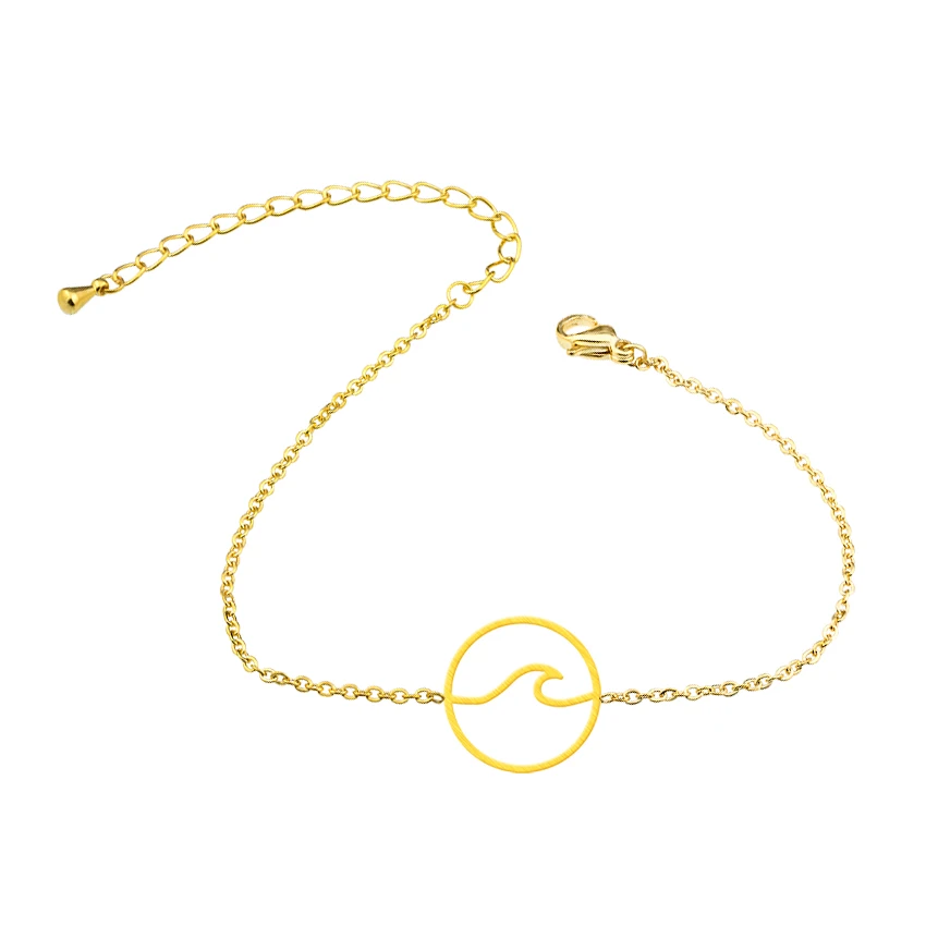 10 шт ювелирные изделия в стиле "Бохо" морской волны пляжный браслет из нержавеющей стали Серфер океана браслеты для женщин Pulseira Feminina дружеский подарок