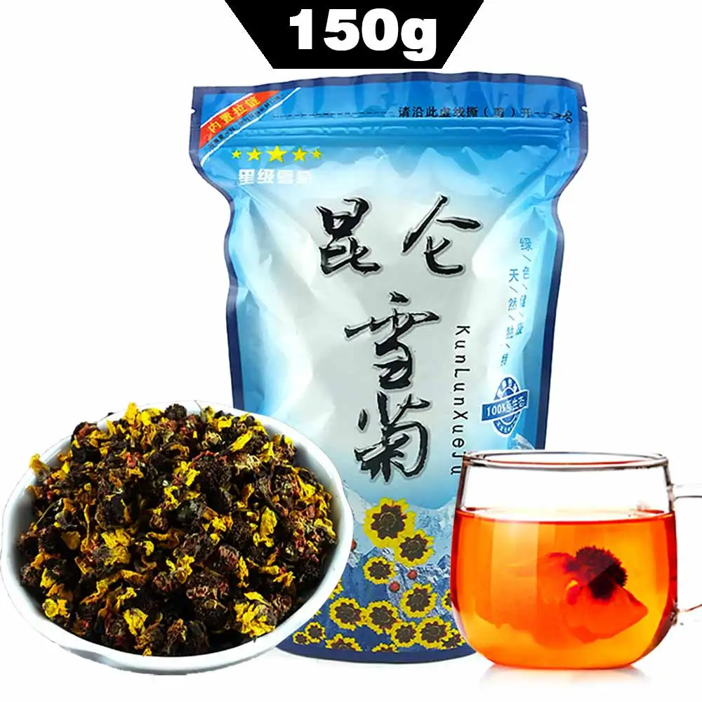 Китайский чай Органическая Хризантема кунлун Снежная Маргаритка травяной сушеный цветок Цветущий ча для здоровья