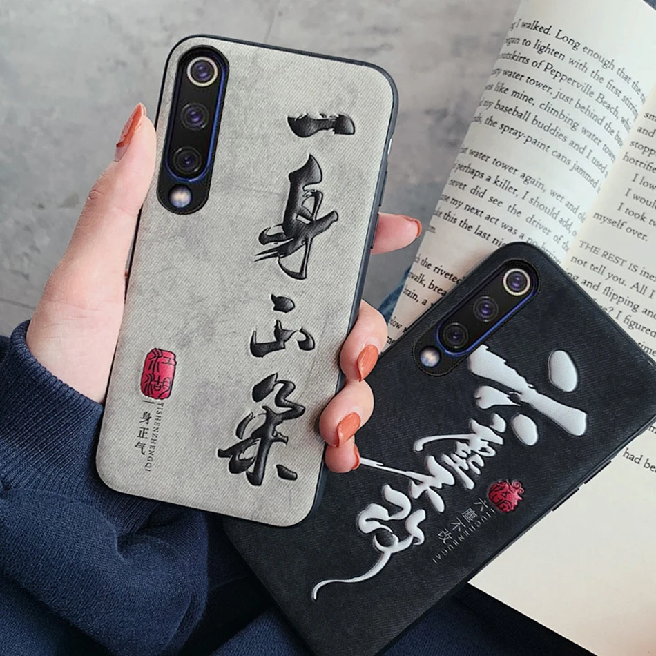 

For Xiaomi Mi 9 SE Mi9 Case Luxury Denim Fabric Hard PC Shockproof Armor Back Cover Case Xiomi Mi 9 Fundas Shell Telefon Kilifi