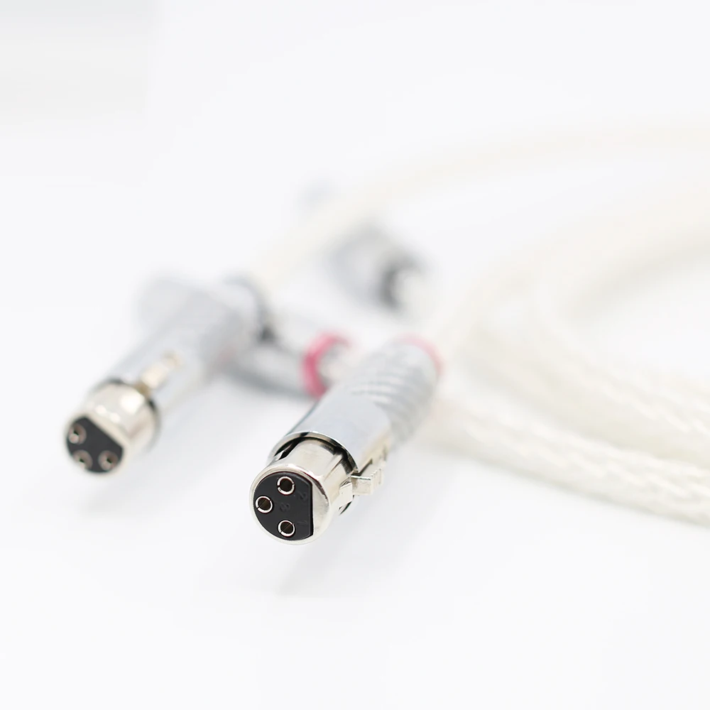  1Pair 8AG OCC Silver plated XLR Audio cable Balance cable XLR Cable Male to Female M/F Audio Cable