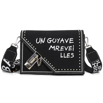 

FGGS-Letter Shoulder Messenger Bag Wild Casual Bag Vintage Small Bag Harajuku Shoulder Messenger Bag