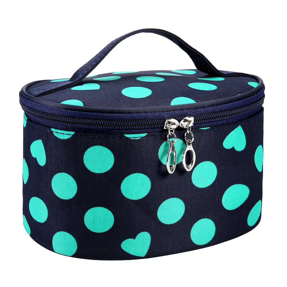 

Novelty Dot Series Portable Cosmetic Bag PVC Multi Functional bag Water resistant travel toilet High Quality Neceser Mujer HW