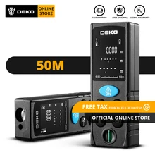 DEKO LRD110 ручной лазерный дальномер 50 м цифровой двойной лазерный дальномер Расстояние/площадь/объем/Пифагора