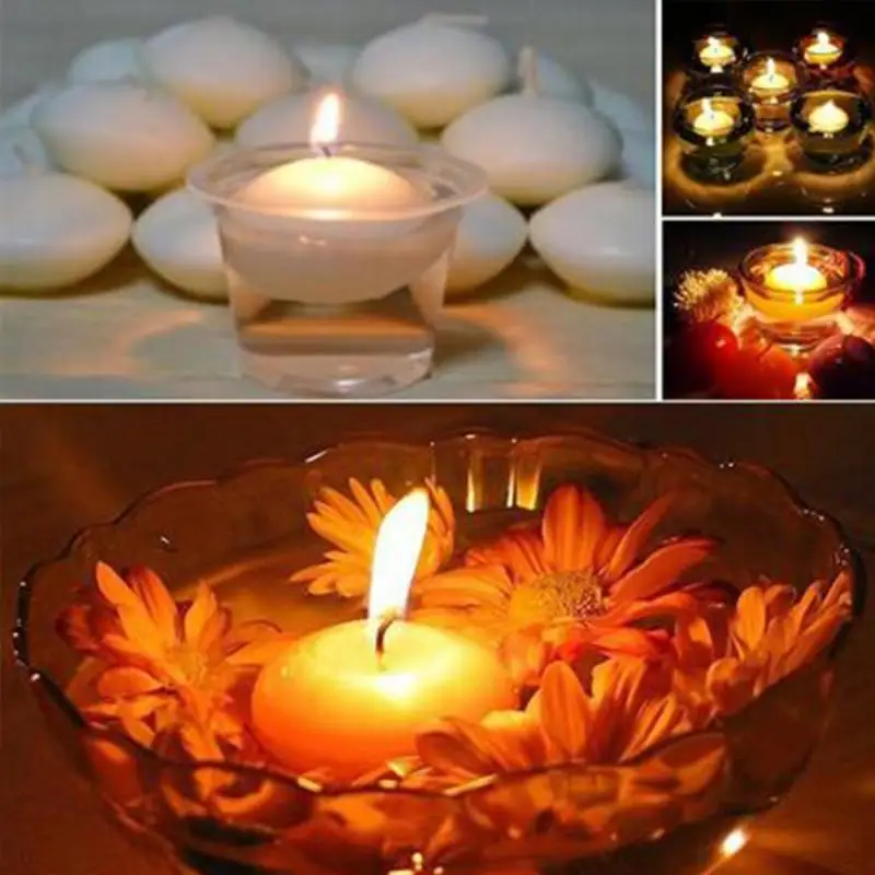 10 шт./лот, романтическая круглая водная плавающая свеча-диск, плавающие свечи, свадебный Декор для дома