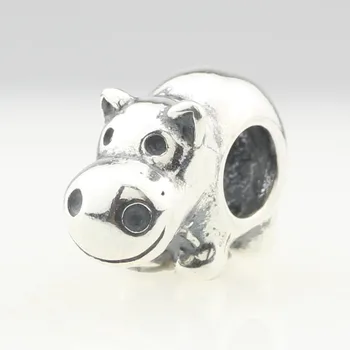 

Authentic 925 Sterling Silver Charm Hungry Hippo For European Bracelet