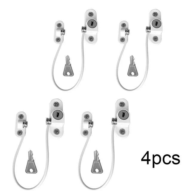 4 Pcs/lot Baby Safety Locks Children Protection Window Lock For Kids Infant Security Locks Stainless Steel Child Window Limiter - Цвет: PJ3269A