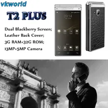 Vkworld T2 плюс флип смартфон 3g Оперативная память 32 г Встроенная память Android 7,0 OTA двойной Экран S.14