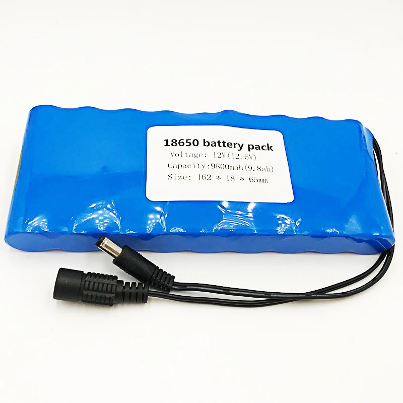 12V battery pack 9.8ah/9800mah BMS 3S 3P Portable Super Rechargeable 18650 case 12V Li-ion Battery  - 32892316169