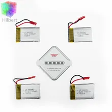 3.7 V 1100 mAh Lipo Batterie 4 pcs avec Chargeur Set pour JJRC H11C H11D RC Quadcopter Pièces