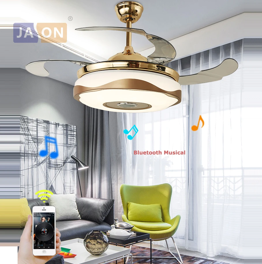 

LED Modern Alloy Acryl ABS Bluetooth Musical Ceiling Fan.LED Lamp.LED Light.Ceiling Lights.LED Ceiling Light.For Foyer Bedroom