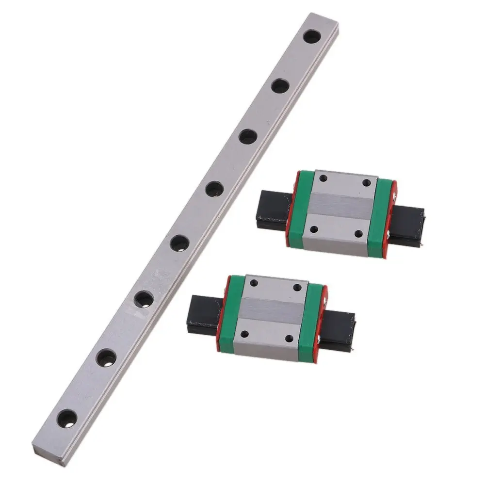 

MGN12 200mm Linear Sliding Guideway Rail with Bearing Steel Mini Rail Block Precision Measurement Set of 3