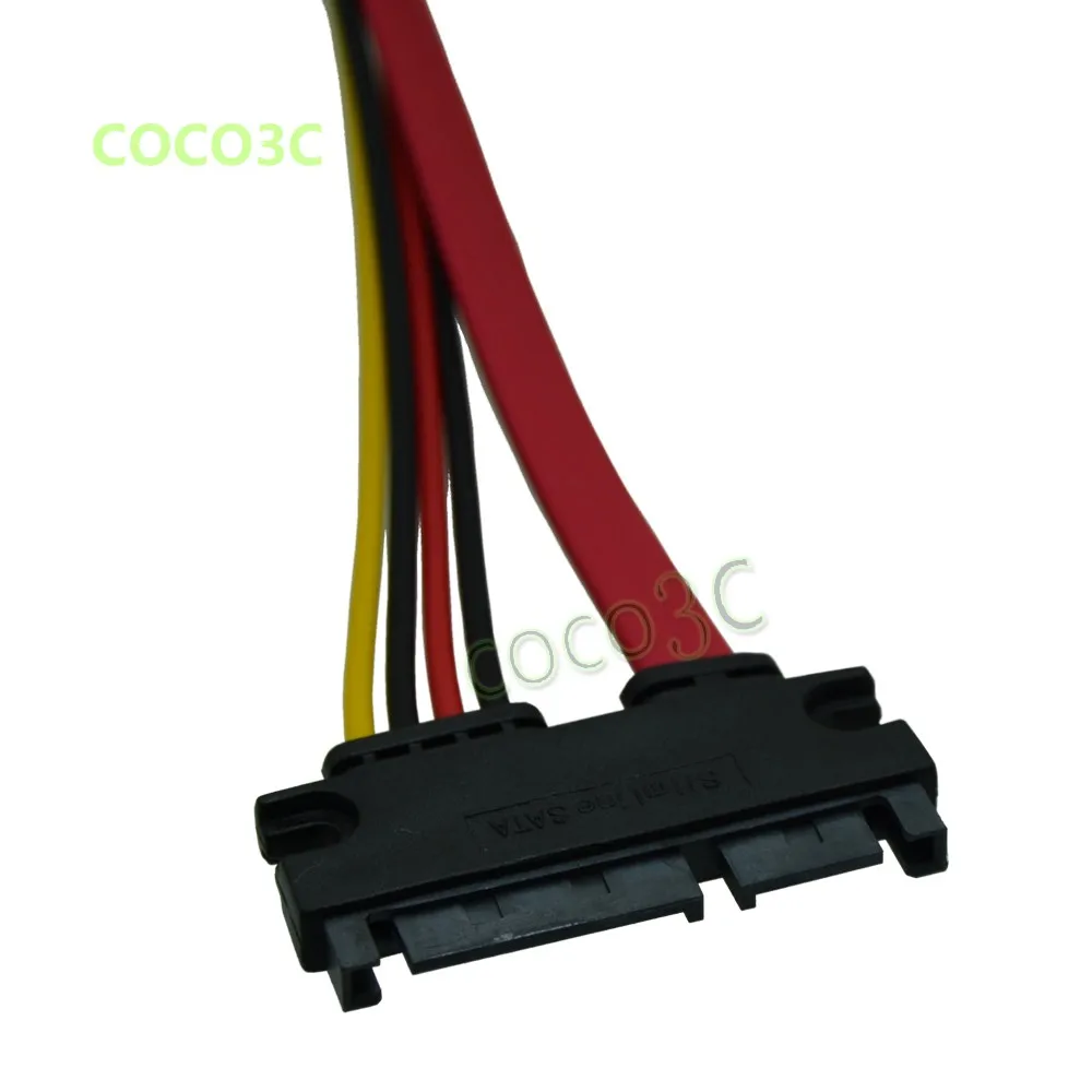 50CM 2.5 SATA 3.0 SSD Male to Male Port Cable 7 + 15 Pin SATA 6Gbs Drive Cable (2)
