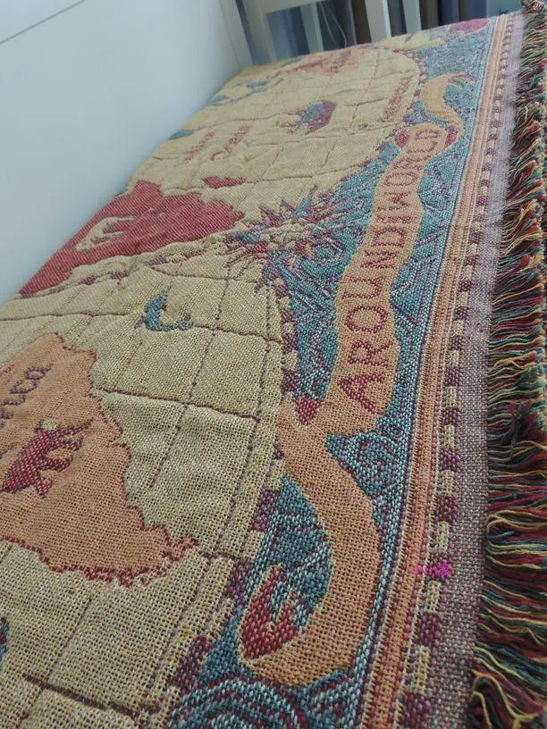 Американская карта мира одеяло хлопок нить одеяло коврики для гостиной