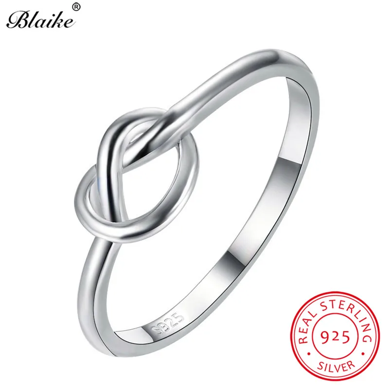 Blaike 100% реальные 925 стерлингового серебра со знаком бесконечности перекрестные