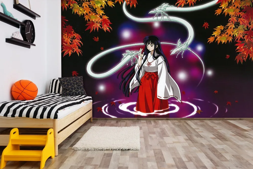 [Самоклеющиеся] 3D Inuyasha White Snake Monster 3 Япония Аниме настенная бумага печать