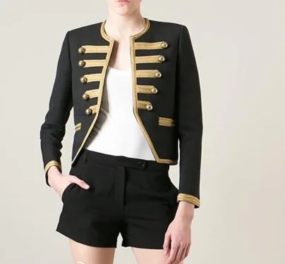 Estilo europeo más nuevo vintage mujer chaquetas o cuello