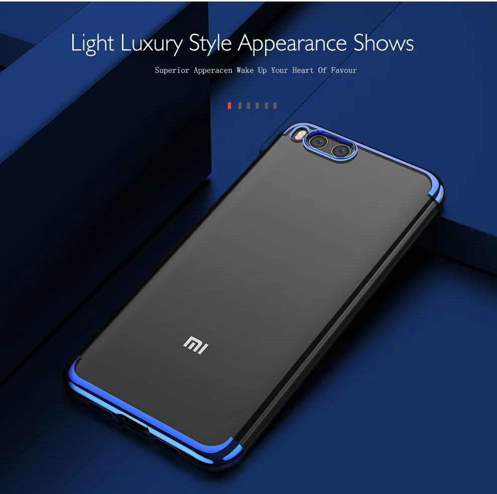 FLOVEME Luxury Plating TPU Silicon Phone Case For Xiaomi mi 6 Coque Gold Plated Ultra Slim Transparent Cover Case For Xiaomi mi6 (5)
