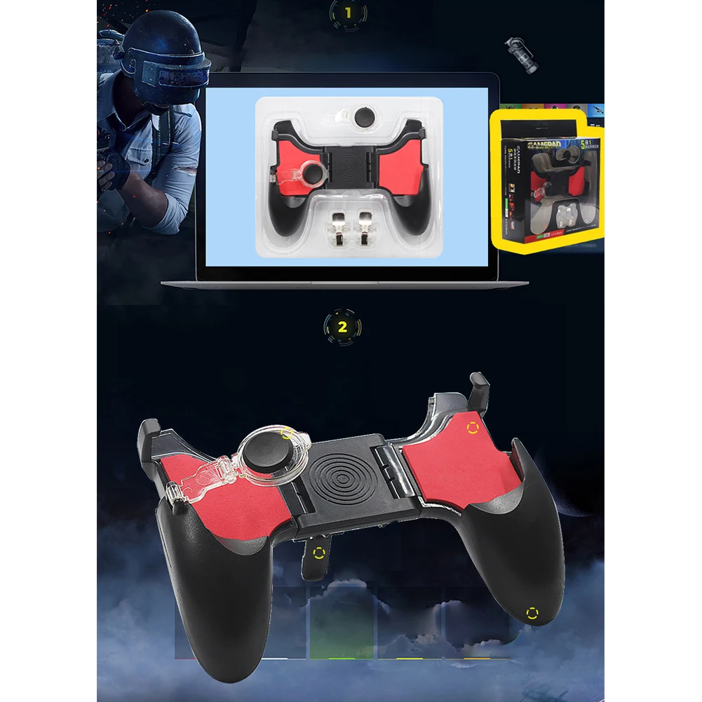 

5 In 1 For IPhone Handle Gamepad Portable For PUBG Ergonomic Fire Shooter Button Mobile Phone For Android Game Controller Gift