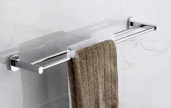 

On sale Double Towel Bar Towel Holder Solid Brass Made Chrome Finished Bathroom Products Home accessories
