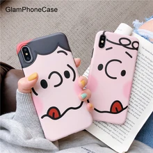 GlamPhoneCase милый мультфильм мальчик девочка чехол для iPhone X Xs Max XR 8 7 Простая мягкая задняя чехол для iPhone 8 7 6 6S Plus чехлы