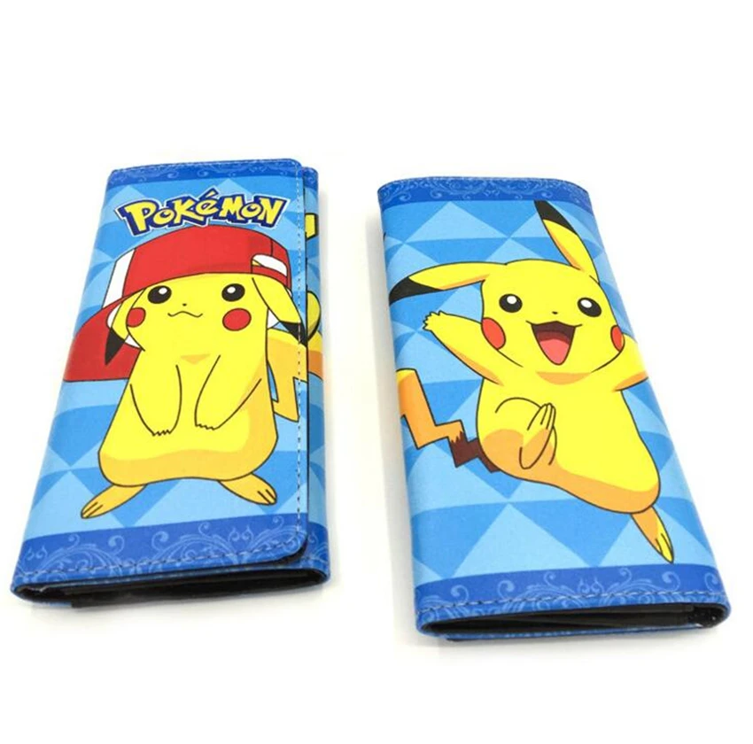 

Cartoon Pocket Monster Wallet Pokemon pikachu Eevee Anime Wallets Long Bi-fold ID Cash Coin Purse Women Handbags Kids Gift