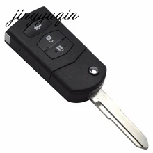 jingyuqin 3 Buttons Key Shell fit for MAZDA 2 3 5 6 RX8 MX5 Flip Remote Case Fob Replacement 3 BTN