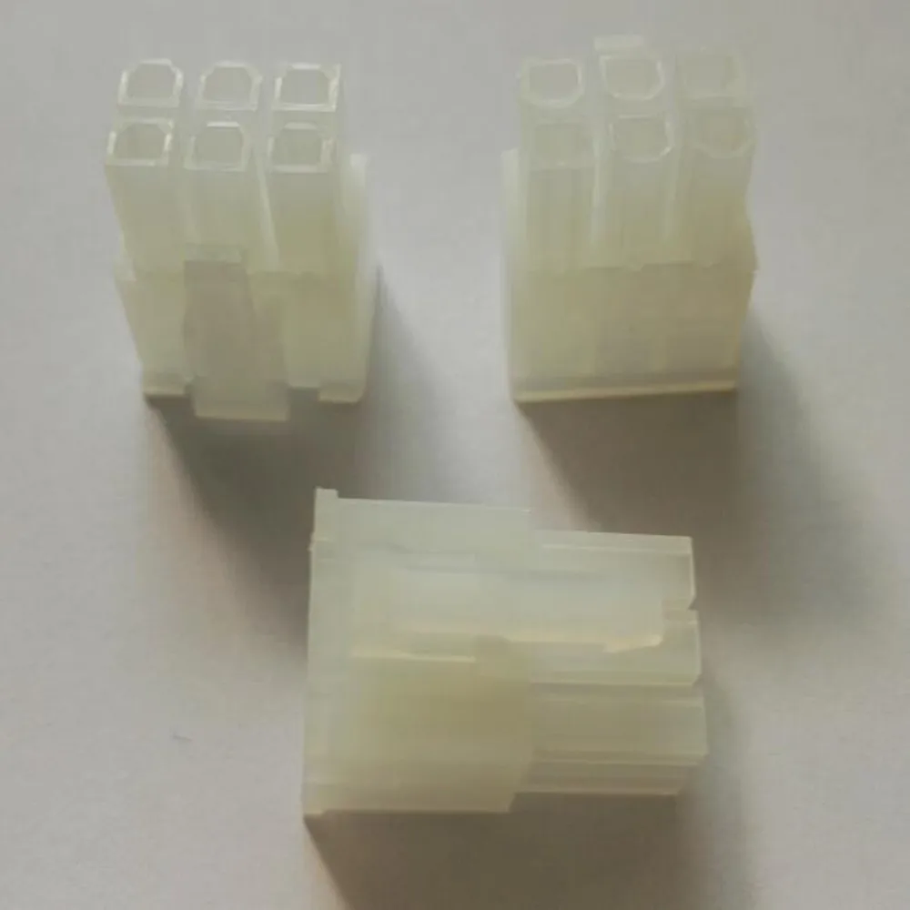 

5557 4.2mm white 6P 6PIN male for PC computer ATX graphics card GPU PCI-E PCIe Power connector plastic shell Housing
